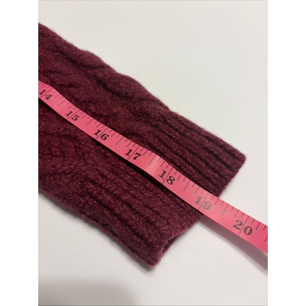 Shades Of Aran Burgundy Cable Knit Sweater 100% Merino Wool Kids Sm Outdoors - Picture 7 of 9